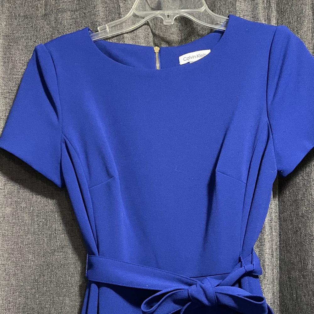 Calvin Klein Royal Blue Asymmetrical Dress - Picture 4 of 8